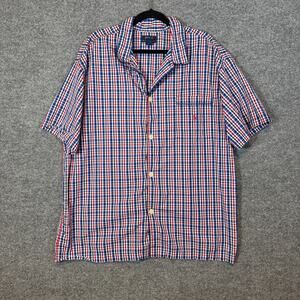 Polo Ralph Lauren Shirt Mens XL Red Blue Checkered Pajama Shirt Casual Sleep